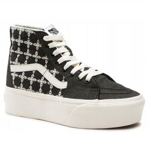 Vans Women's Black and White Patterned High-Tops